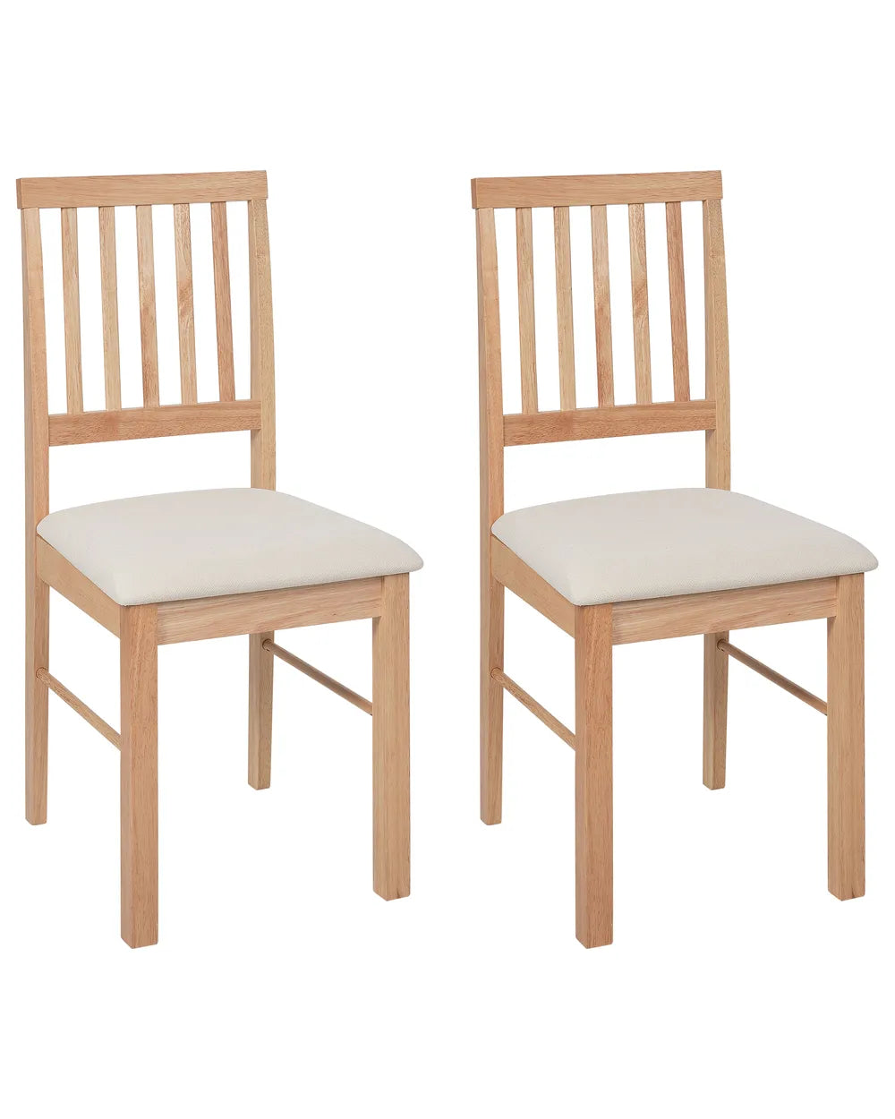 Set of 2 Dining Chairs Wood Light Brown Hanna
