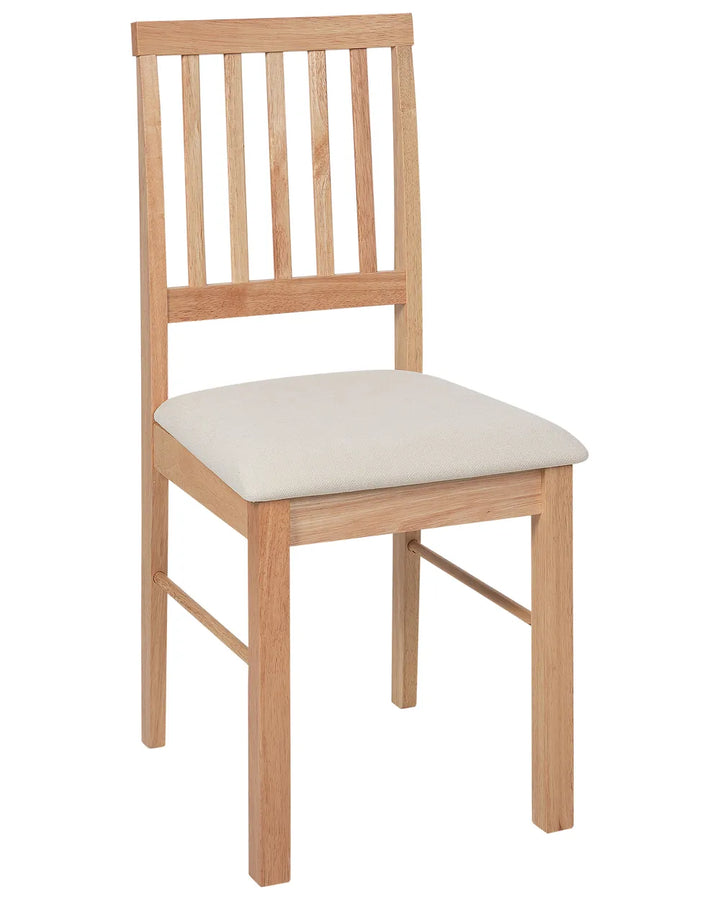 Set of 2 Dining Chairs Wood Light Brown Hanna
