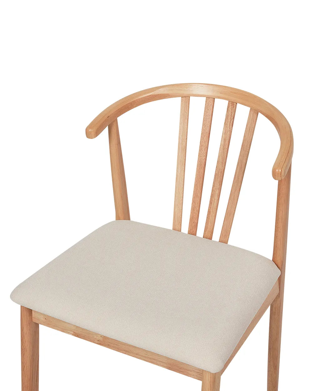Set of 2 Dining Chairs Wood Light Brown/ Beige Denise