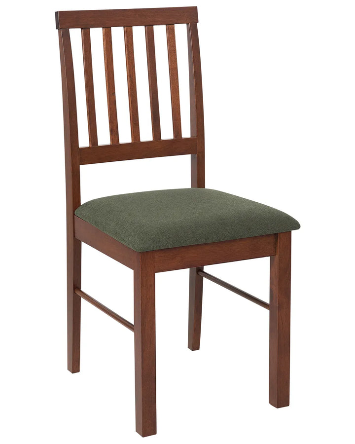 Set of 2 Dining Chairs Wood Dark Brown Hanna