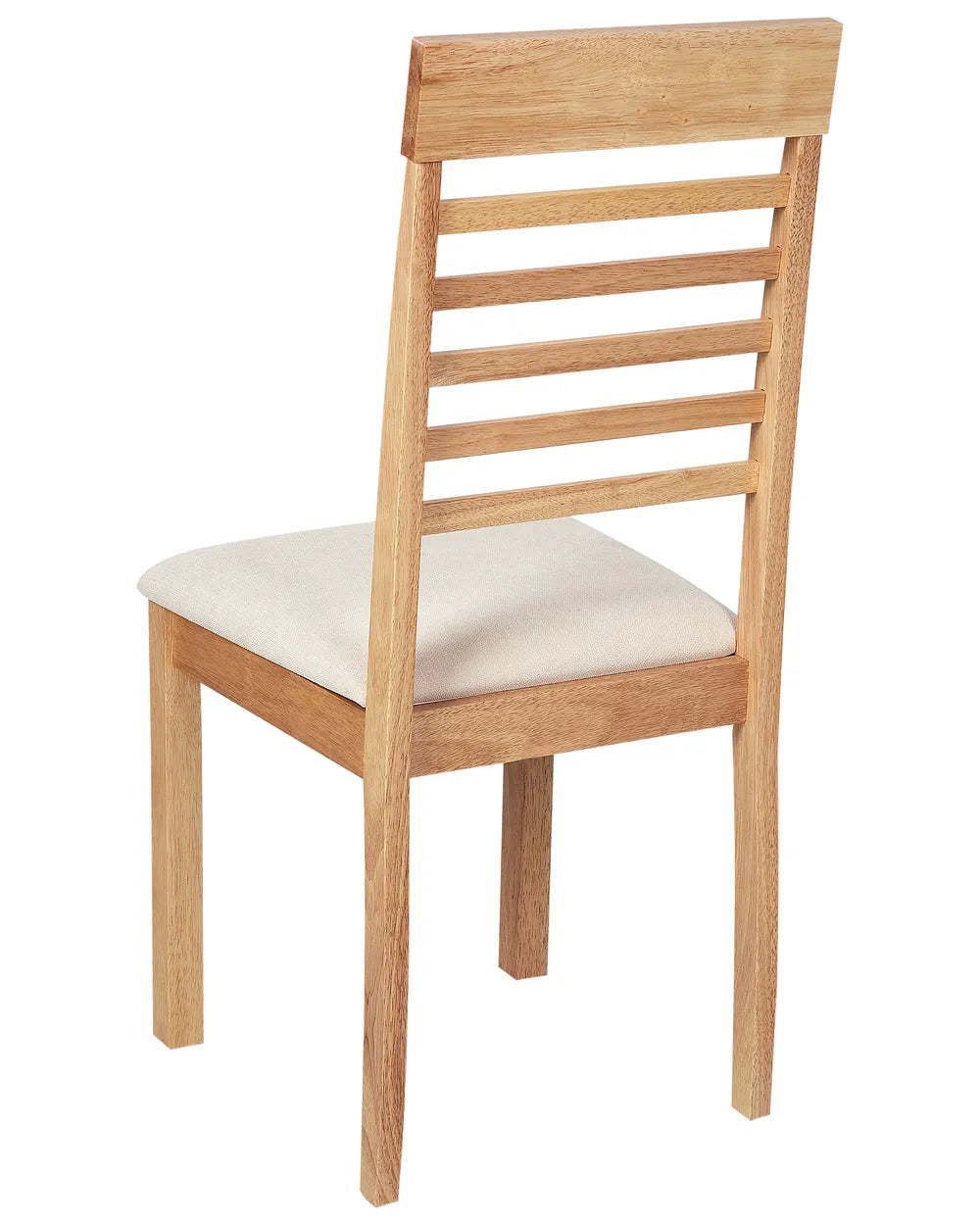 Set of 2 Dining Chairs Wood Light Brown/ Beige Rose