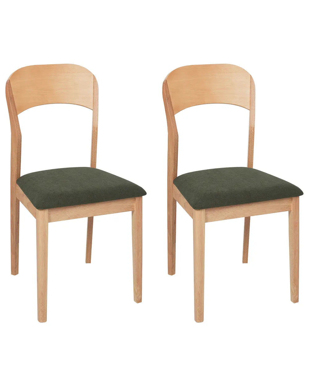 Set of 2 Dining Chairs Wood Light Brown Kevin