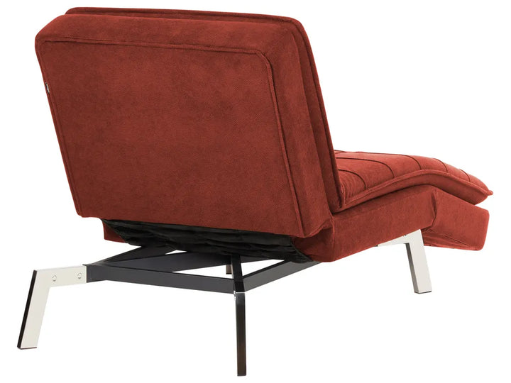 Chaise Longue Fabric Red Mayvis