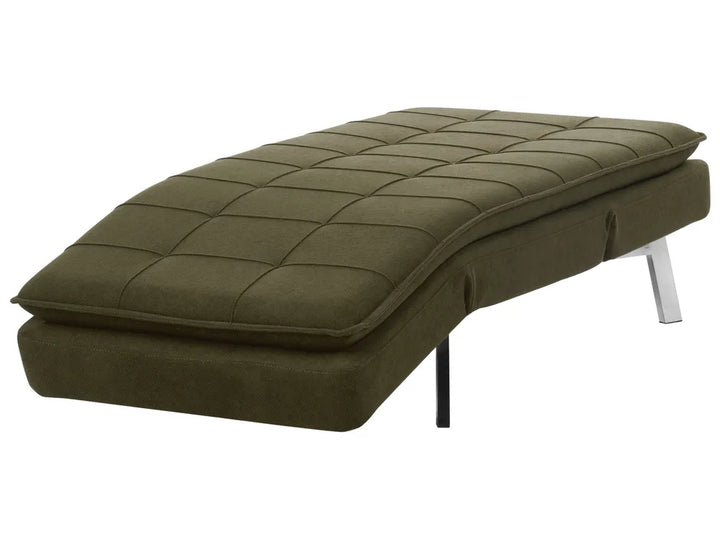 Chaise Longue Fabric Green Mayvis