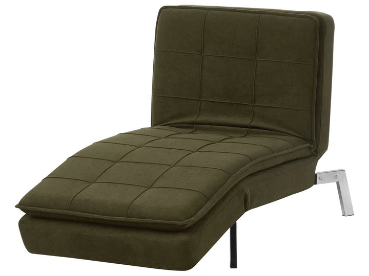 Chaise Longue Fabric Green Mayvis
