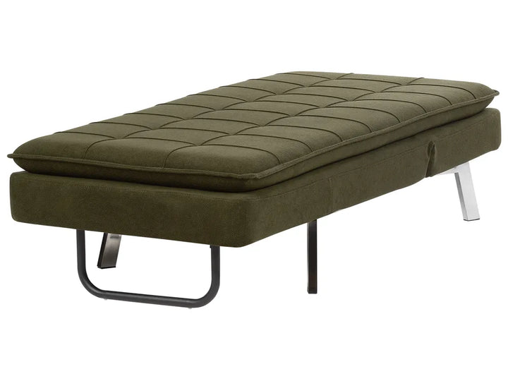 Chaise Longue Fabric Green Mayvis
