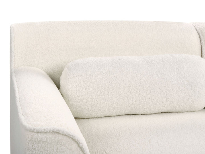 Simos Right Hand Boucle Corner Sofa White
