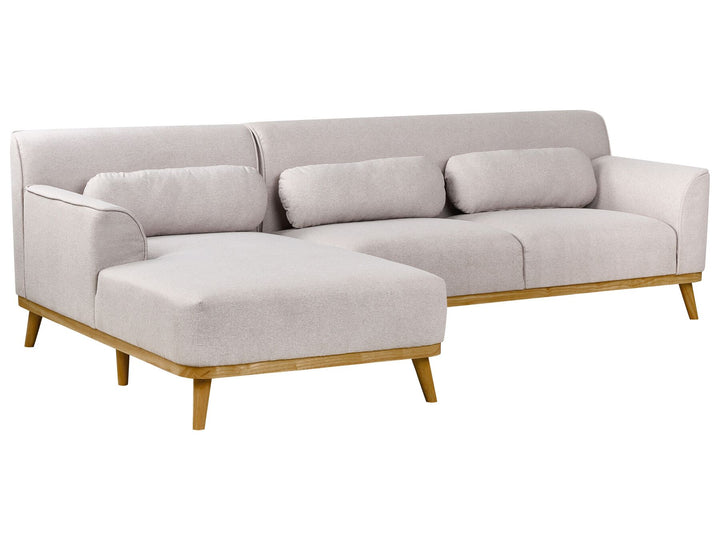 Simos Right Hand Fabric Corner Sofa Light Grey