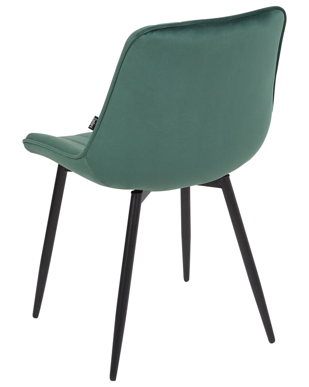 Set of 2 Dining Chairs Velvet Emerald Green Roxanne