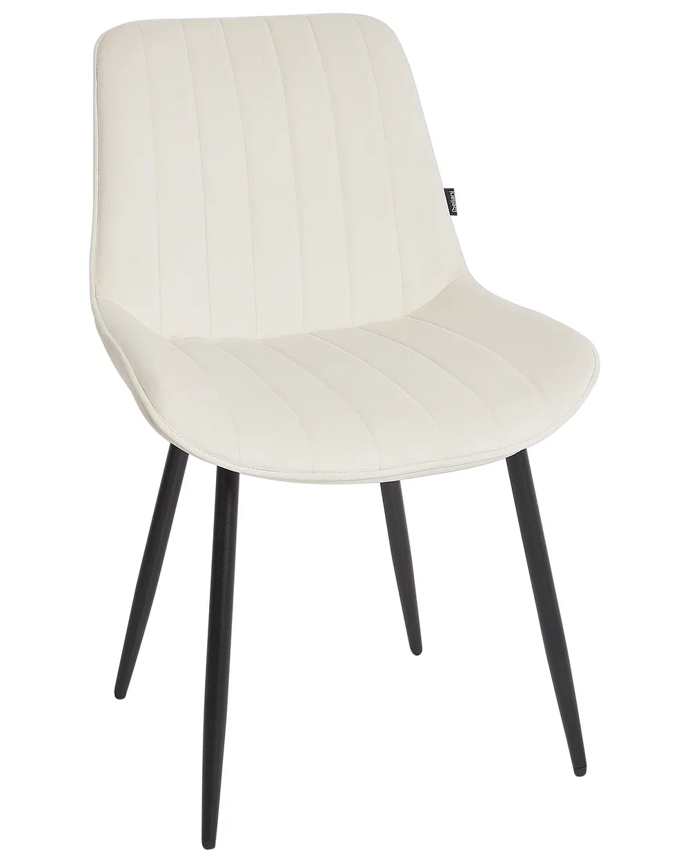 Set of 2 Dining Chairs Velvet Light Beige Roxanne