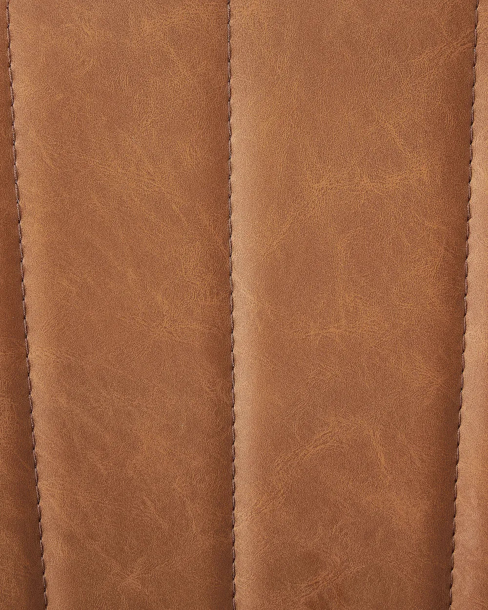 Set of 2 Dining Chairs Faux Leather Brown Roxanne