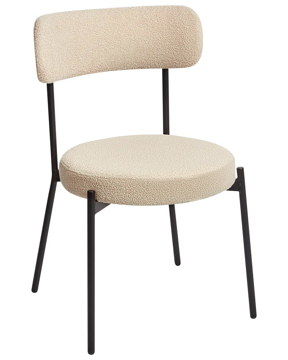 Set of 2 Dining Chairs Boucle Light Beige Rain