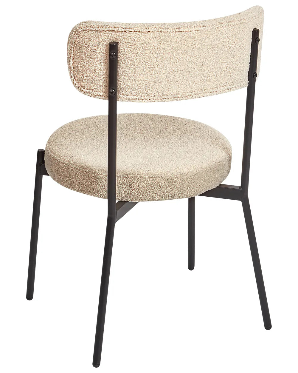 Set of 2 Dining Chairs Boucle Light Beige Rain