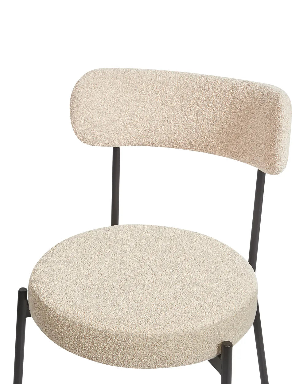 Set of 2 Dining Chairs Boucle Light Beige Rain