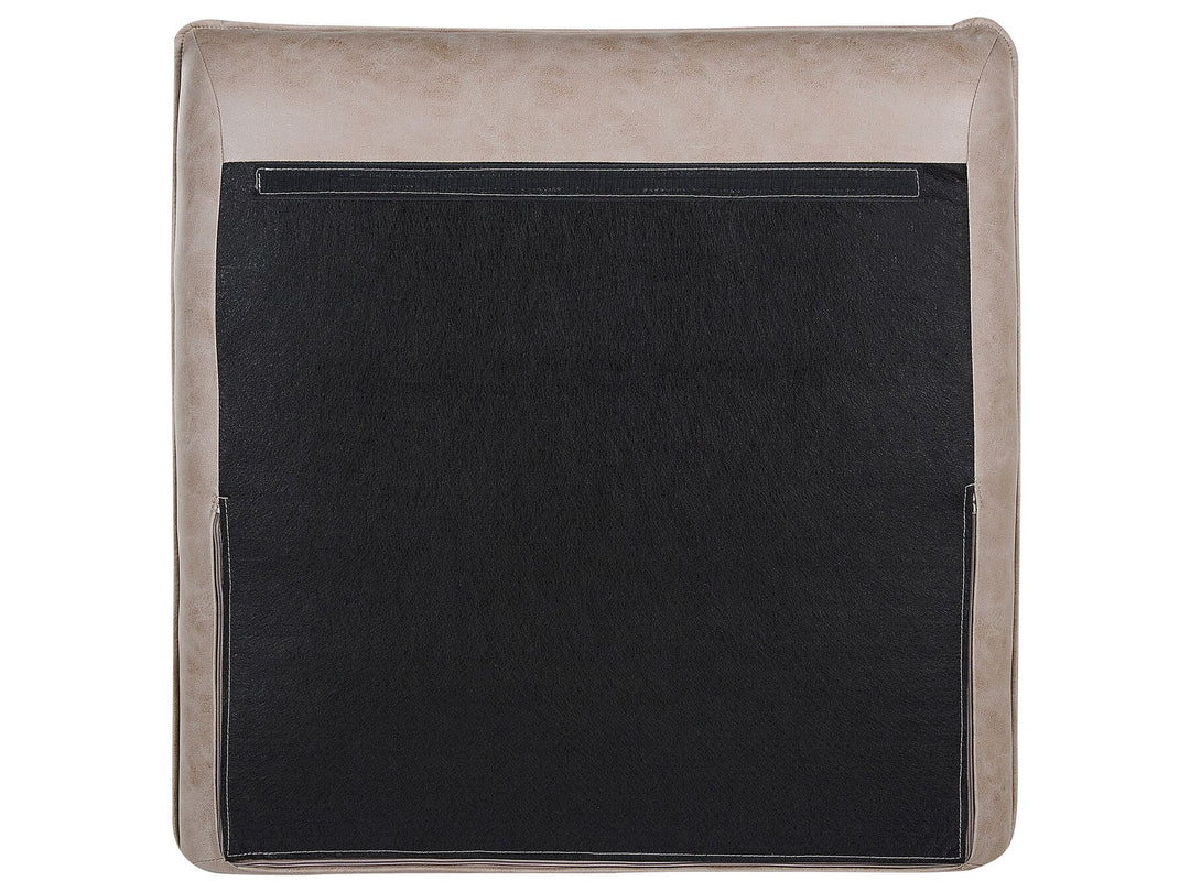 Gallo Right Hand Faux Suede Corner Sofa Light Brown