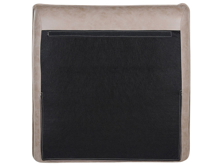 Gallo Right Hand Faux Suede Corner Sofa Light Brown