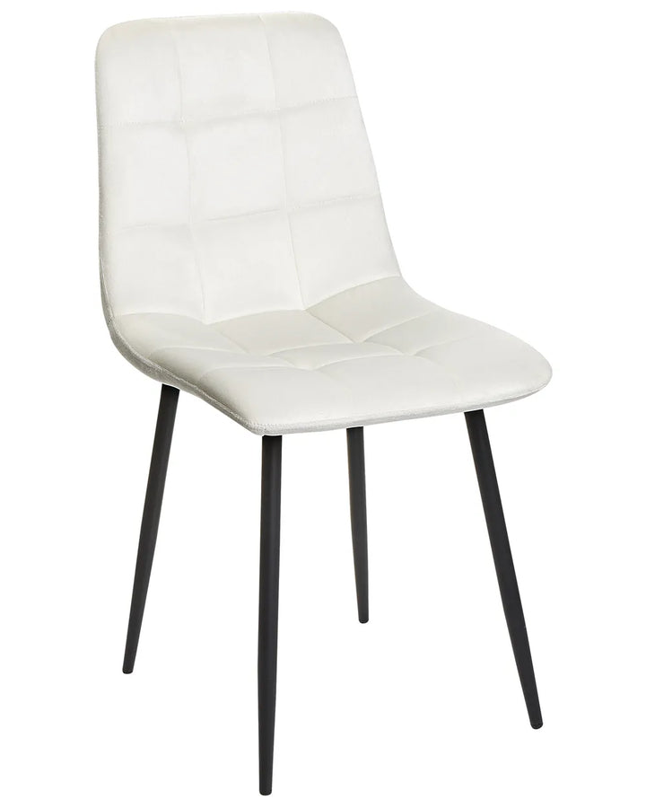 Set of 4 Dining Chairs Velvet Off-White Owen