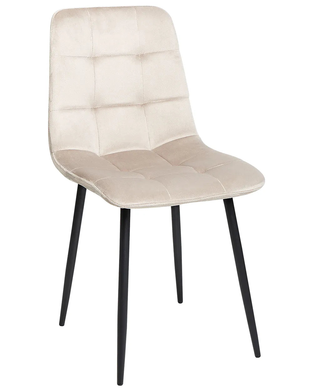 Set of 4 Dining Chairs Velvet Beige Owen