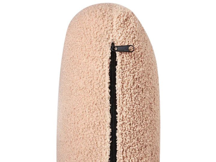 Left-Hand Chaise Lounge Boucle Beige Aurelle