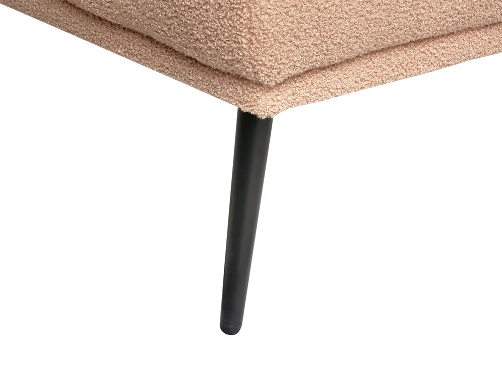 Left-Hand Chaise Lounge Boucle Beige Aurelle