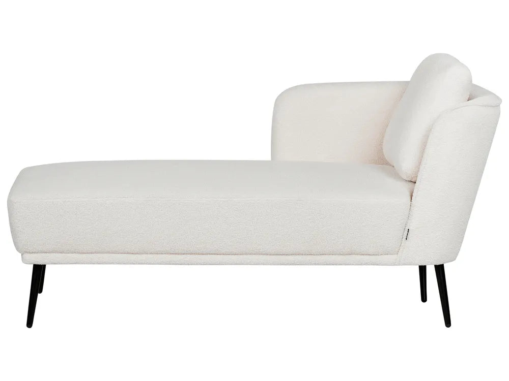 Right-Hand Chaise Lounge Boucle Off-White Aurelle