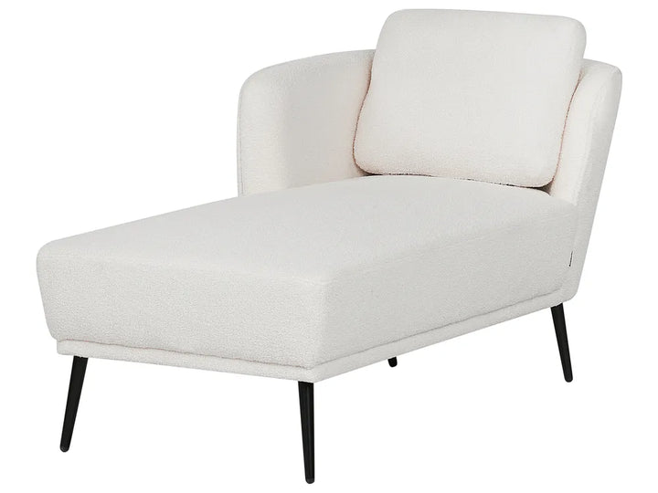 Right-Hand Chaise Lounge Boucle Off-White Aurelle
