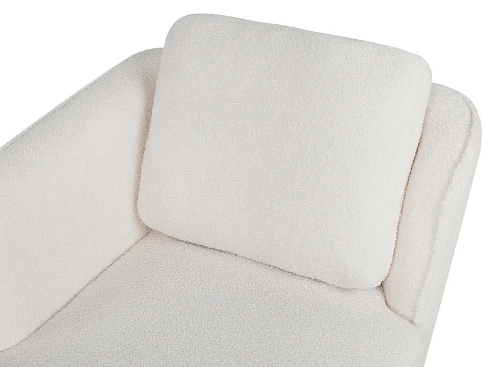 Right-Hand Chaise Lounge Boucle Off-White Aurelle