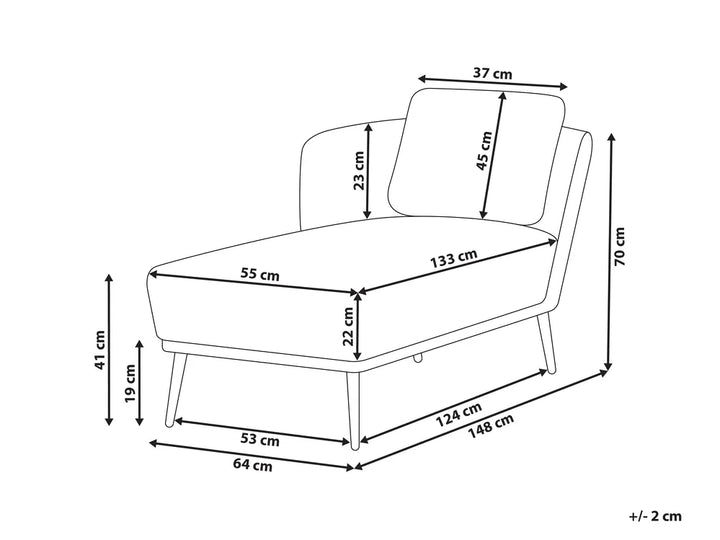 Right-Hand Chaise Lounge Boucle Off-White Aurelle