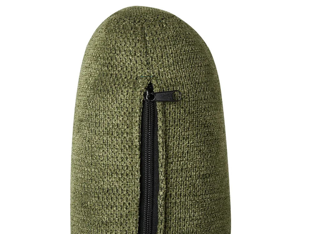 Right-Hand Chaise Lounge Fabric Dark Green Aurelle