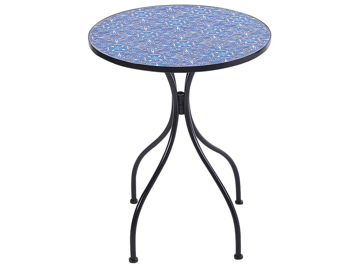 Bistro Set Folding Metal Black Blair