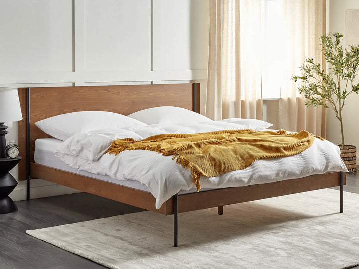 Bed 180 x 200 cm (EU Super King) Dark Ash Wood Dolly