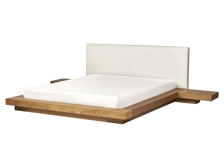 Waterbed Boucle 160 x 200 cm (EU King Size) Natural Ash Wood Olivia
