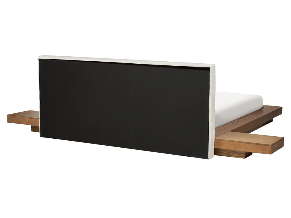 Waterbed Boucle 160 x 200 cm (EU King Size) Natural Ash Wood Olivia