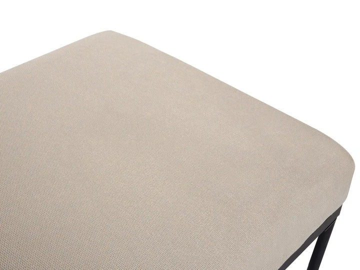 Chaise Longue Faux Linen Golden Brown Vienna