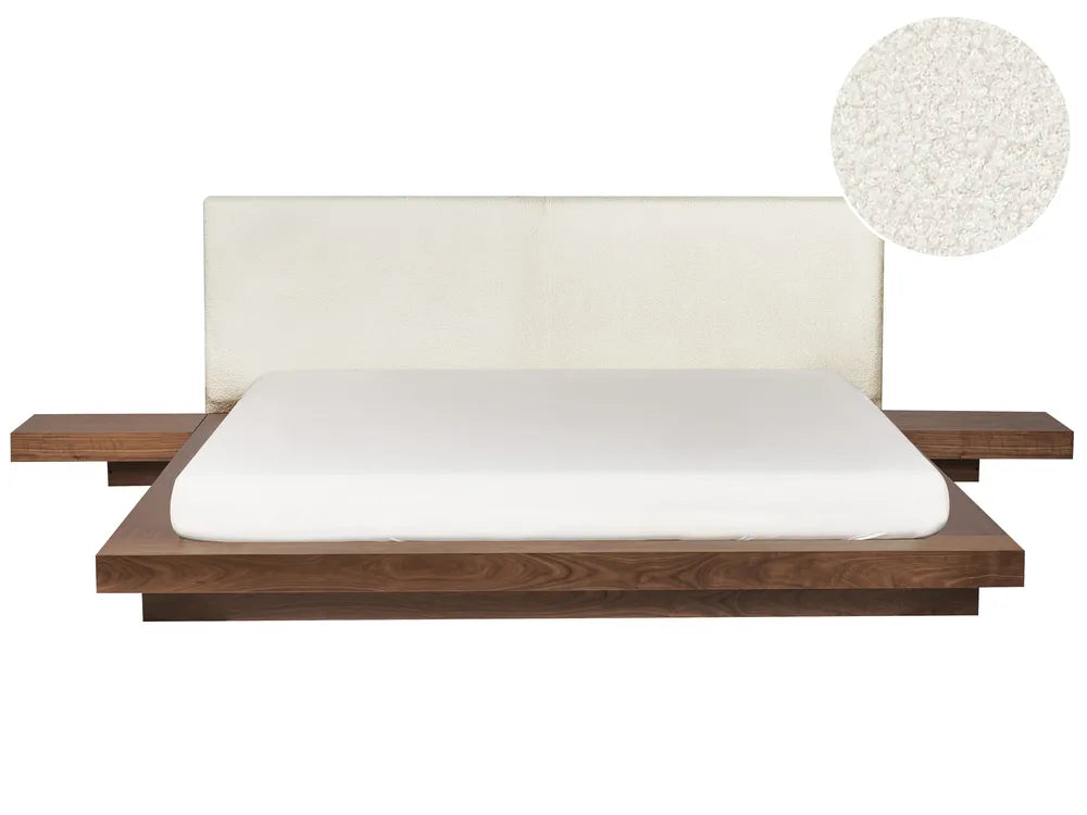 Waterbed Boucle 180 x 200 cm (EU Super King) Brown Ash Wood Olivia
