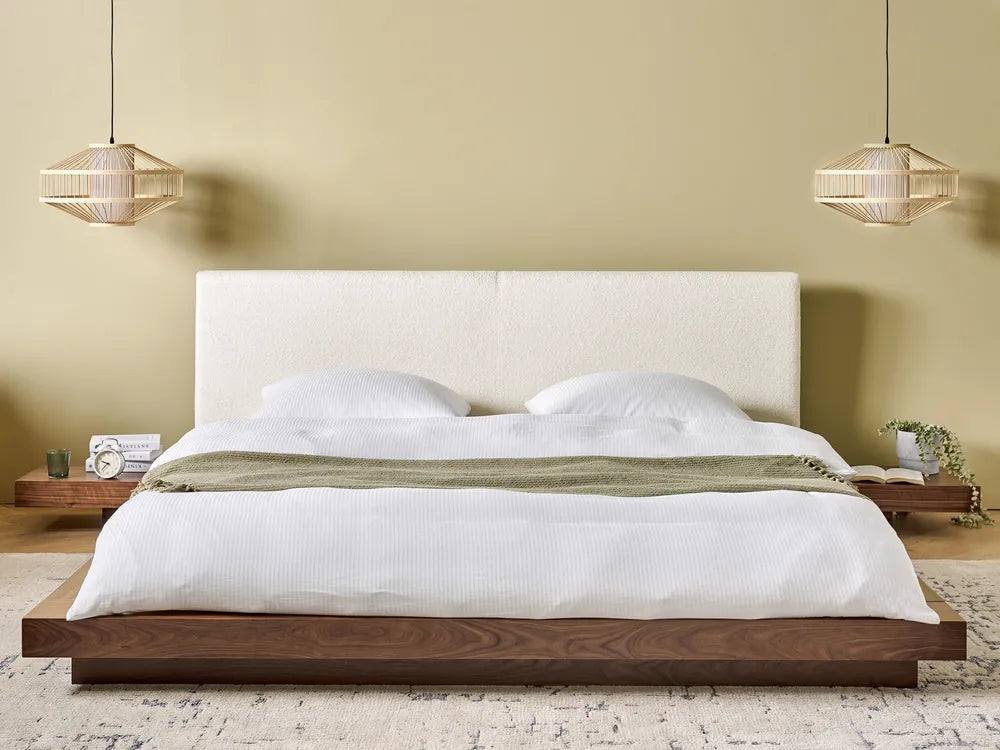 Waterbed Boucle 180 x 200 cm (EU Super King) Brown Ash Wood Olivia