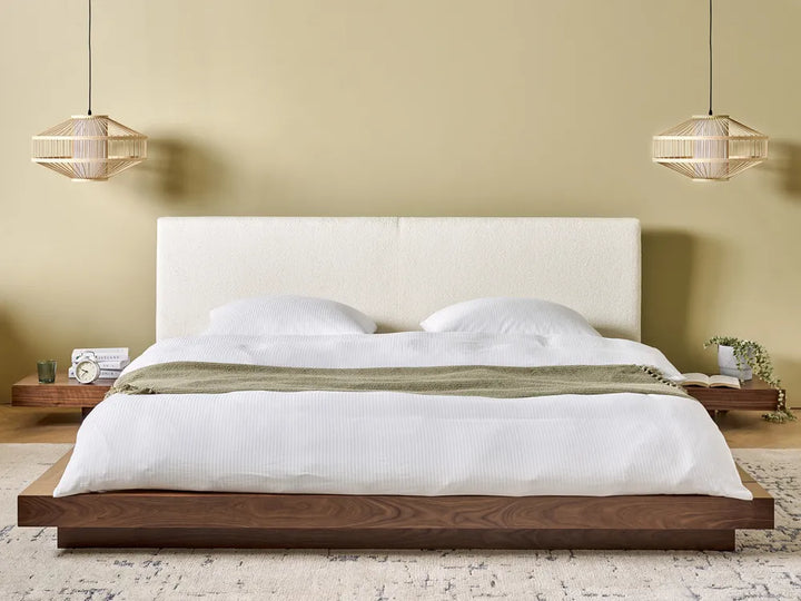 Waterbed Boucle 180 x 200 cm (EU Super King) Brown Ash Wood Olivia