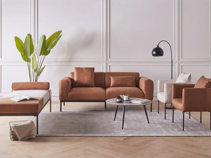 Armchair Faux Leather Brown Vernardo