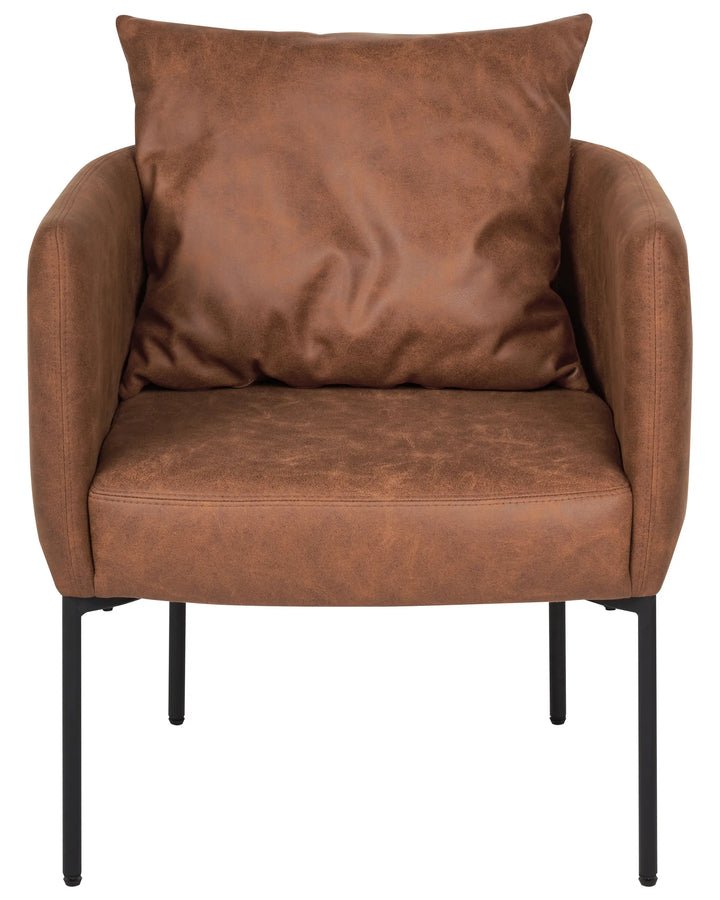 Armchair Faux Leather Brown Vernardo
