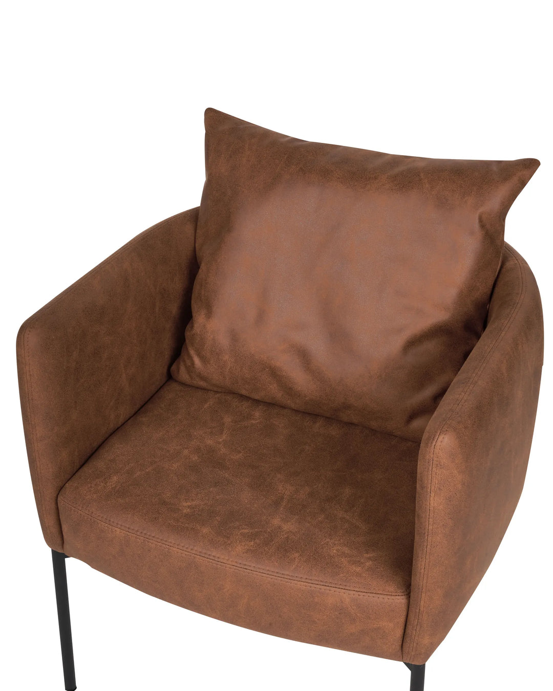 Armchair Faux Leather Brown Vernardo
