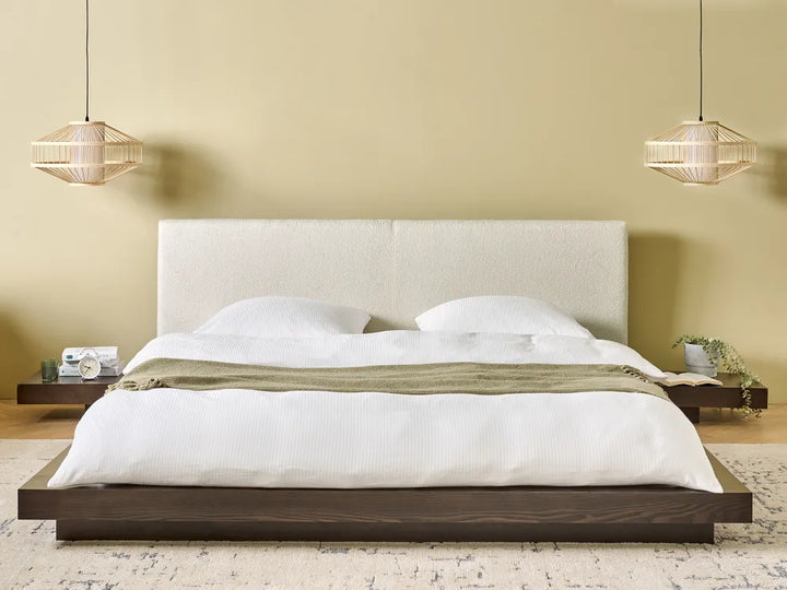 Waterbed Boucle 180 x 200 cm (EU Super King) Dark Ash Wood Olivia