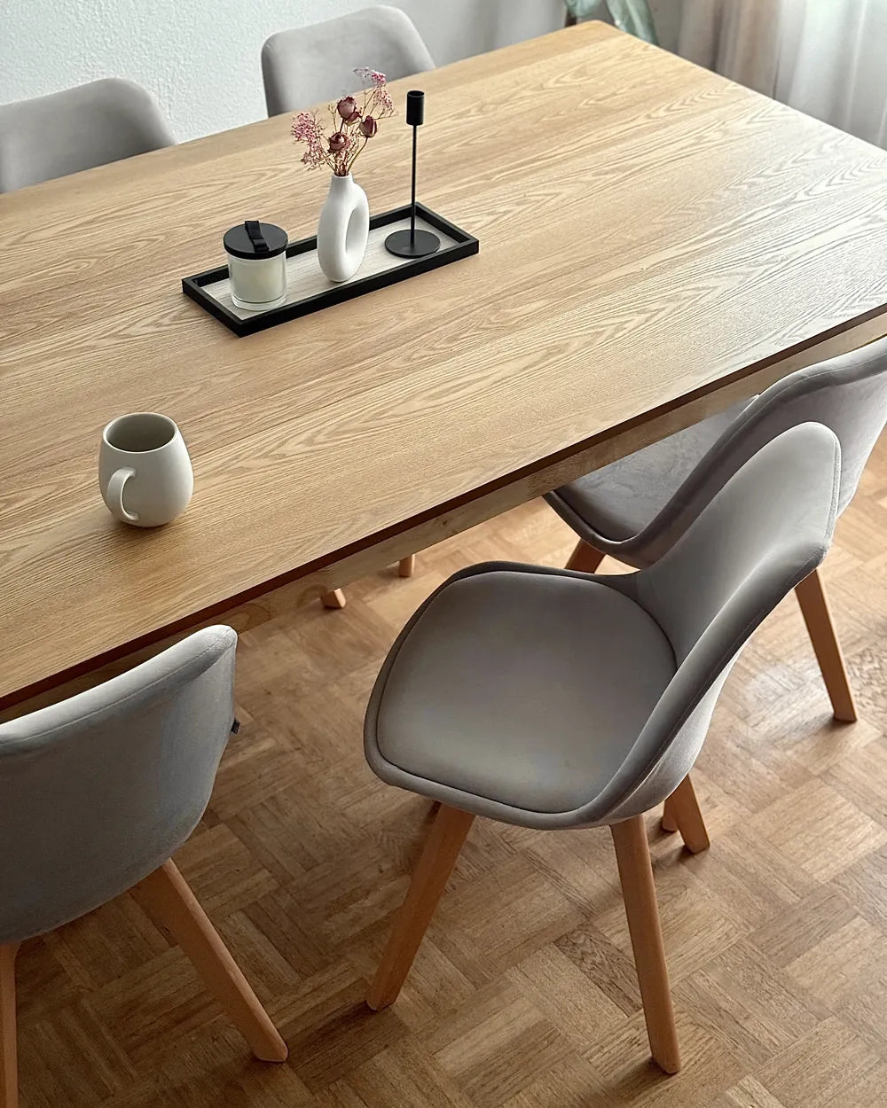 Set of 2 Dining Chairs Velvet Taupe Jasper II