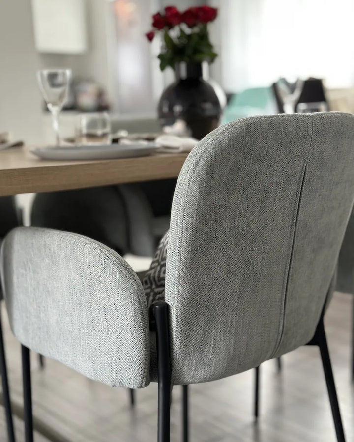 Set of 2 Dining Chairs Fabric Mint Green Elle