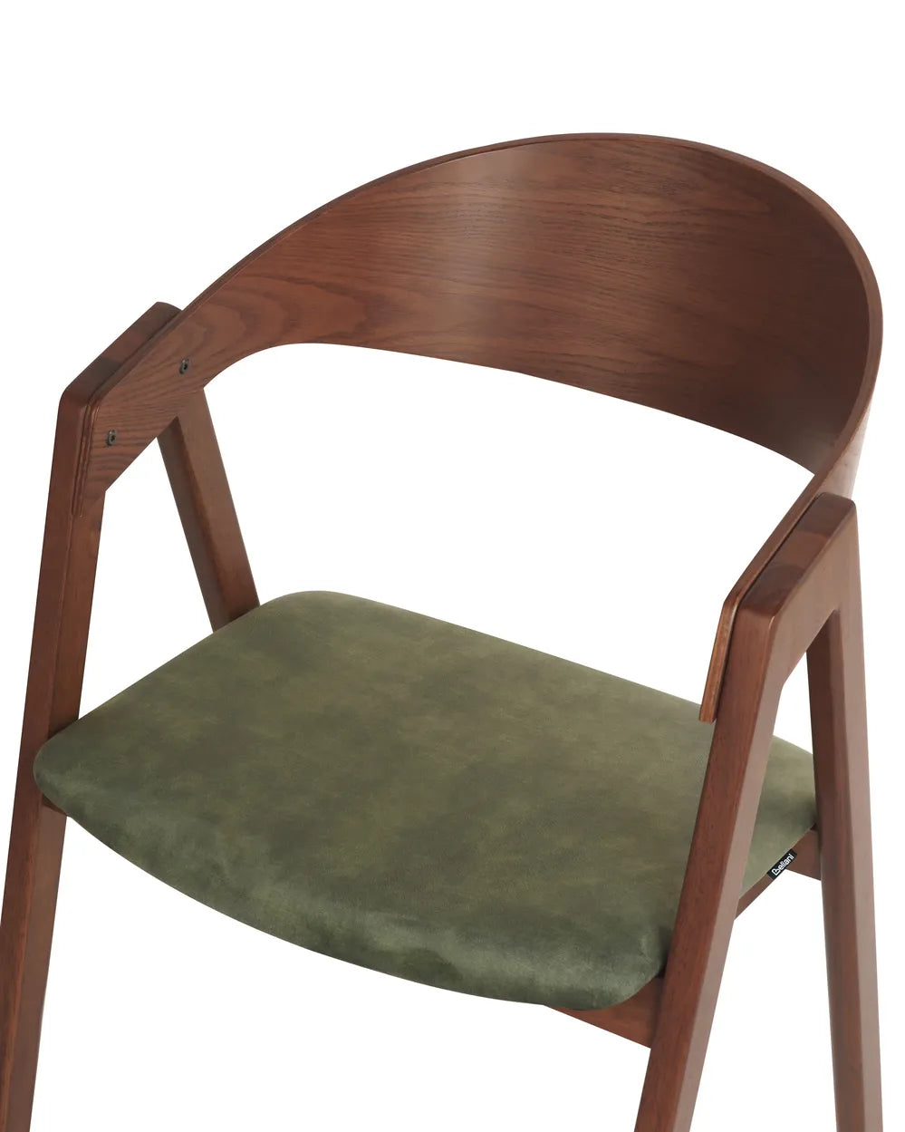 Set of 2 Dining Chairs Wood Dark Green Bill