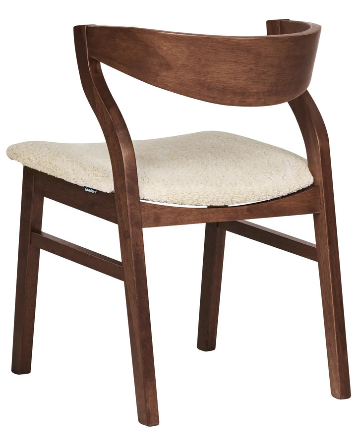 Set of 2 Dining Chairs Wood Light Beige Bea