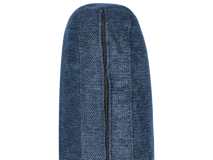 Left Hand Fabric Corner Sofa Blue Flam