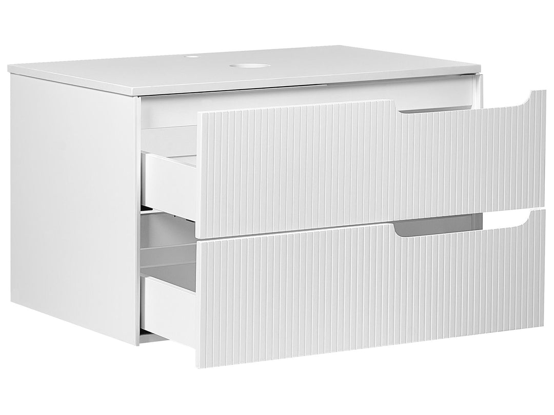 Wall Mounted Washbasin Cabinet 80 cm White Quintela