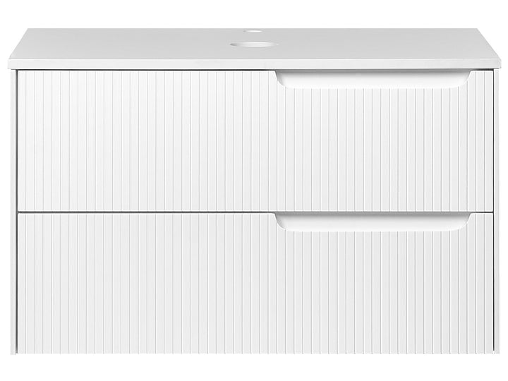 Wall Mounted Washbasin Cabinet 80 cm White Quintela