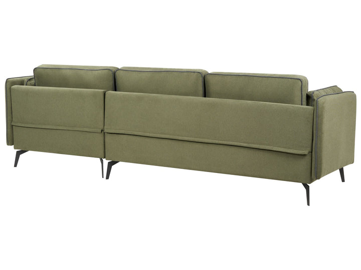 Left Hand Fabric Corner Sofa Green Altan