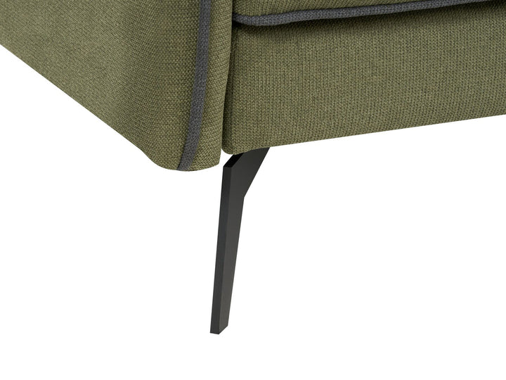 Left Hand Fabric Corner Sofa Green Altan